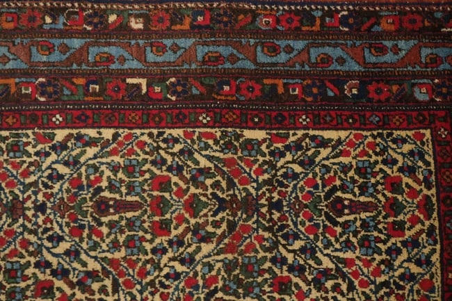 Antique Bakhtiari Persian Wool Rug 5x6 - 12