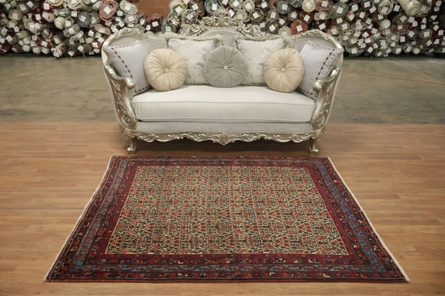 Antique Bakhtiari Persian Wool Rug 5x6 - 4
