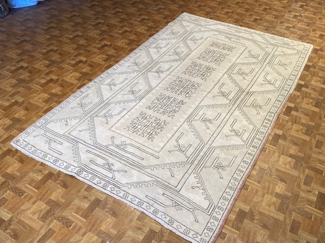 Vintage Turkish Soft Rug-5079 - 3