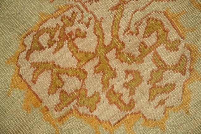 Pre-1900 Antique Vegetable Dye Oushak Turkish Rug 10x12 - 9