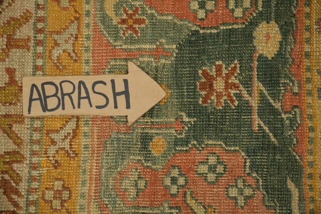 Pre-1900 Antique Vegetable Dye Oushak Turkish Rug 10x12 - 15
