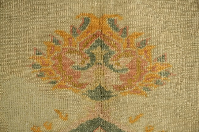 Pre-1900 Antique Vegetable Dye Oushak Turkish Rug 10x12 - 8