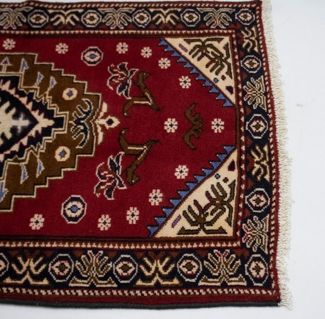 Vintage Red 3X4 Hamedan Persian Rug - 10