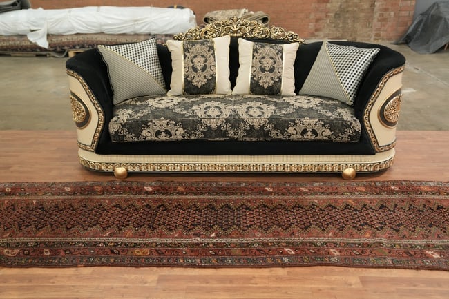 Pre-1900 Antique Heriz Persian Runner Wool Rug 3x13 - 4