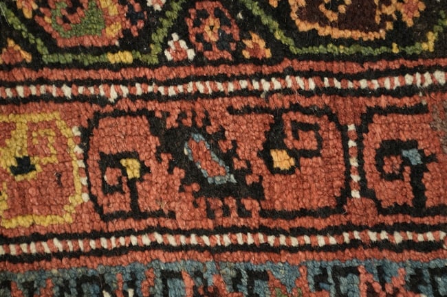 Pre-1900 Antique Heriz Persian Runner Wool Rug 3x13 - 8