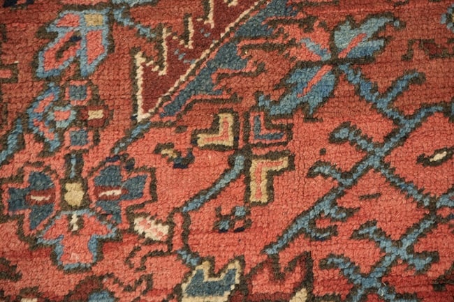 Antique Geometric Heriz Persian Large Rug 10x19 - 11