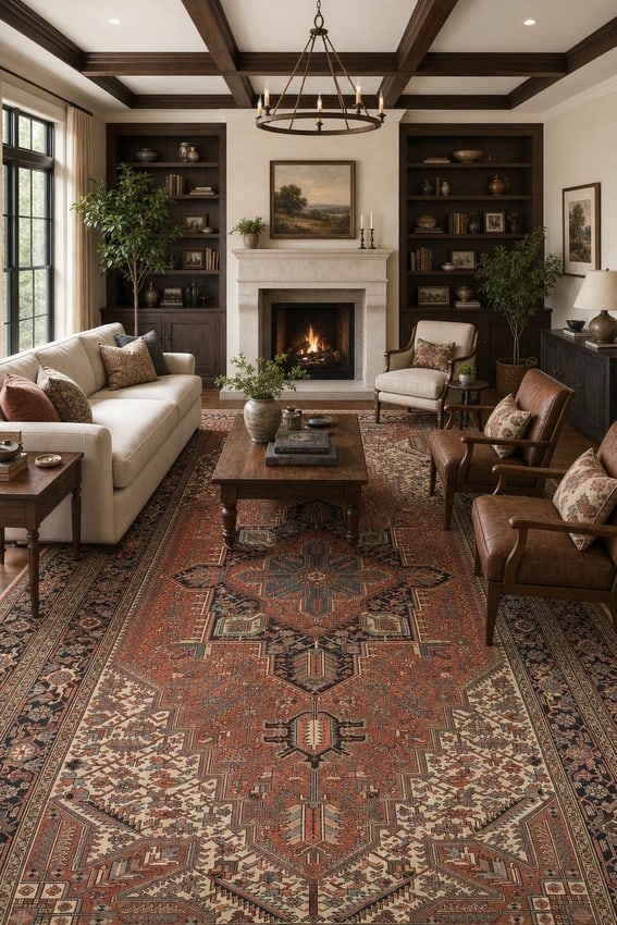 Antique Geometric Heriz Persian Large Rug 10x19 - 2