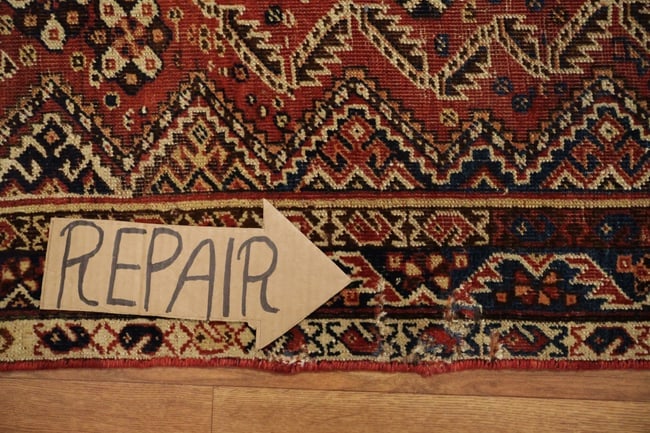 Pre-1900 Antique Qashqai Persian Rug 4'x6' - 12