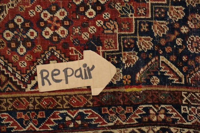 Pre-1900 Antique Qashqai Persian Rug 4'x6' - 13