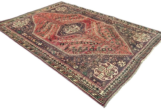 Antique Muted Tribal 5'4X7'7 Distressed Vintage Oriental Rug - 6