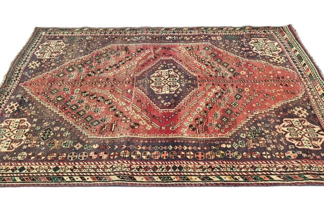 Antique Muted Tribal 5'4X7'7 Distressed Vintage Oriental Rug - 7