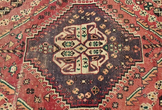 Antique Muted Tribal 5'4X7'7 Distressed Vintage Oriental Rug - 8