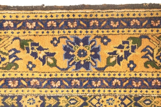 Semi Antique Purple Geometric 7'4X10'5 Ardabil Persian Rug - 10