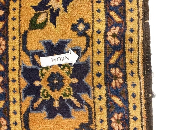 Semi Antique Purple Geometric 7'4X10'5 Ardabil Persian Rug - 17