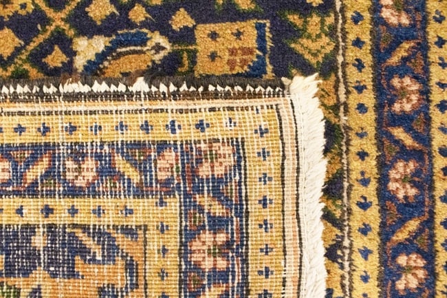 Semi Antique Purple Geometric 7'4X10'5 Ardabil Persian Rug - 20