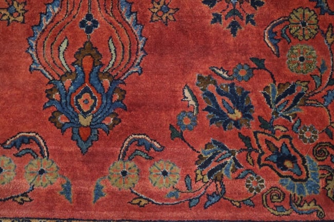 Antique Floral Wool Kashan Persian Rug 4x7 - 12