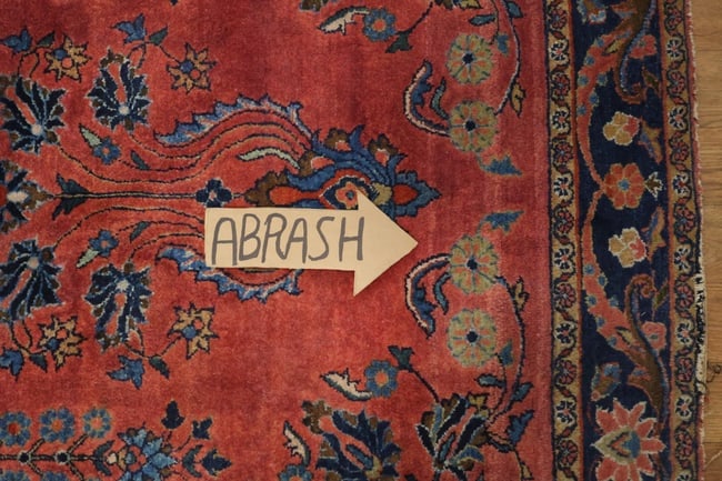 Antique Floral Wool Kashan Persian Rug 4x7 - 16