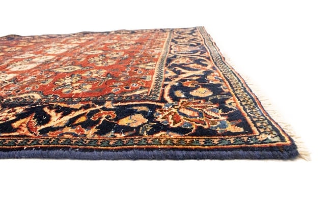 Semi Antique Red Floral 4'6X6'7 Mahal Persian Rug - 13