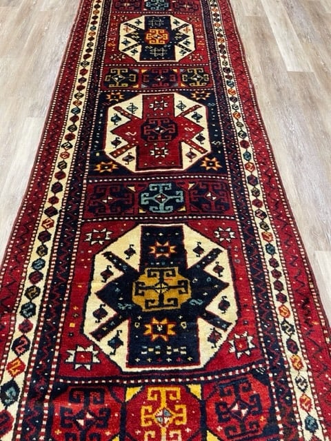 Antique Kazak caucasian Rug-2287 - 4