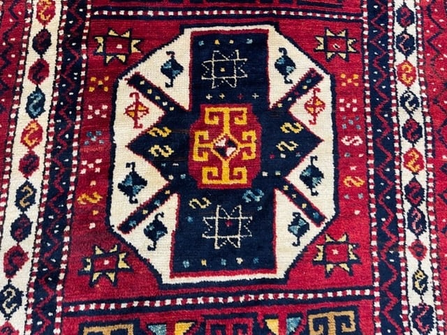 Antique Kazak caucasian Rug-2287 - 9