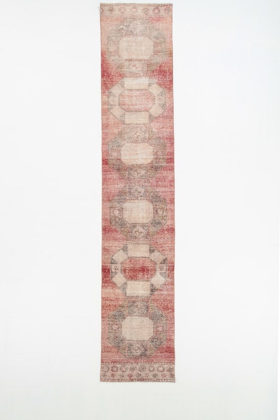 2'7'' x 13'6'' Turkish Vintage Runner Rug - 5871 (1 of 20)