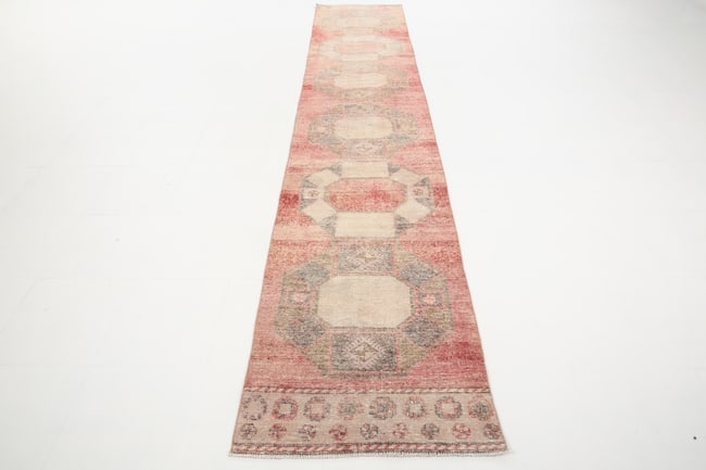 2'7'' x 13'6'' Turkish Vintage Runner Rug - 5871 - 3