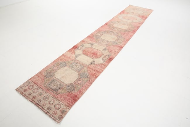 2'7'' x 13'6'' Turkish Vintage Runner Rug - 5871 - 4