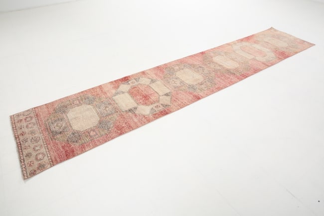 2'7'' x 13'6'' Turkish Vintage Runner Rug - 5871 - 6