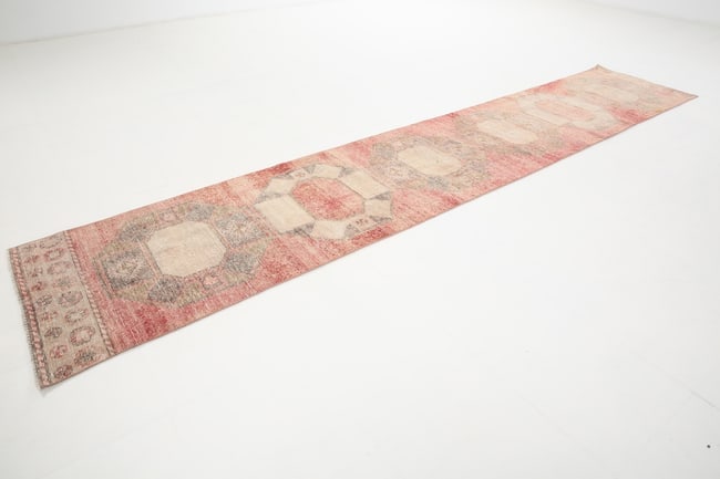 2'7'' x 13'6'' Turkish Vintage Runner Rug - 5871 - 7
