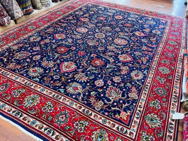 Vintage Persian Tabriz all over design rug-4817 - 4