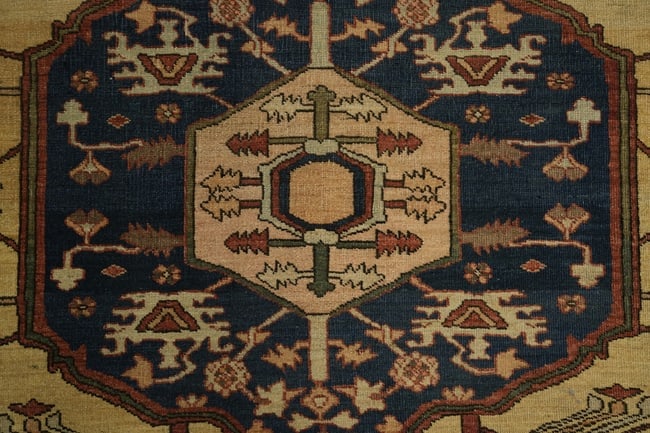 Antique Vegetable Dye Heriz Serapi Persian Area Rug 6x8 - 8