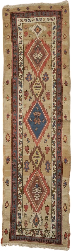 Pre-1900 Antique Sarab Persian Runner Wool Rug 3x10 (1 of 20)