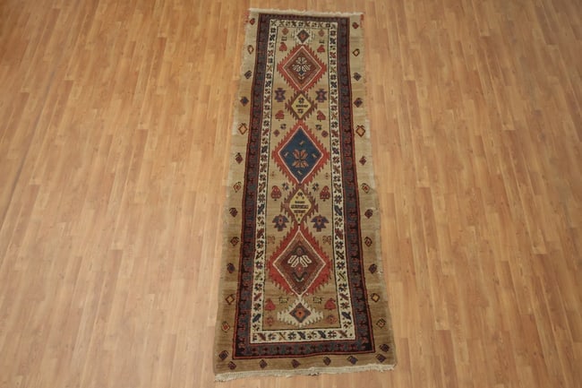 Pre-1900 Antique Sarab Persian Runner Wool Rug 3x10 - 5