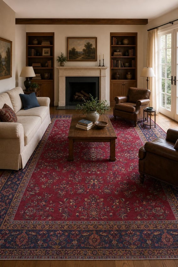 Antique Kerman Persian Wool Area Rug 8x10 - 2