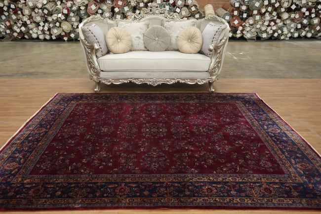 Antique Kerman Persian Wool Area Rug 8x10 - 4