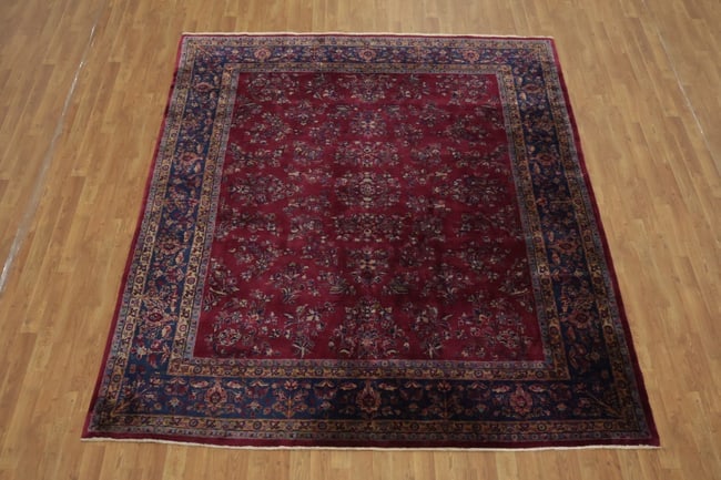 Antique Kerman Persian Wool Area Rug 8x10 - 5