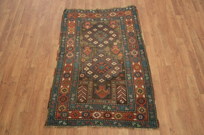 Pre-1900 Antique Heriz Bakhshayesh Persian Wool Rug 3x5 - 3