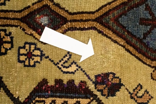 Antique Cream Tribal 4X6 Mazlaghan Persian Rug - 16