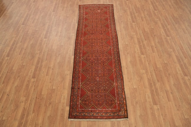 Pre-1900 Antique Bidjar Persian Wool Rug 3x10 - 3