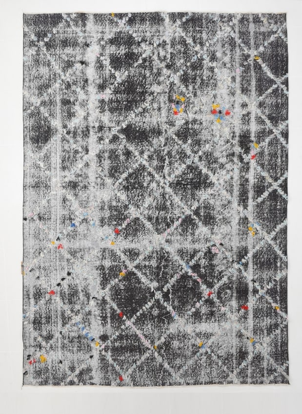 6'7'' x 9'5'' Handmade Vintage Wool Rug - 23313: Title: 6'7'' x 9'5'' Handmade Vintage Wool Rug - 23313 Description:6'7'' x 9'5'' Handmade Vintage Wool Rug - 23313 Origin:Turkiye Date/Period:1960-90 Materials:Wool,Cotton Dimension:6'7''x9'5'' ft,