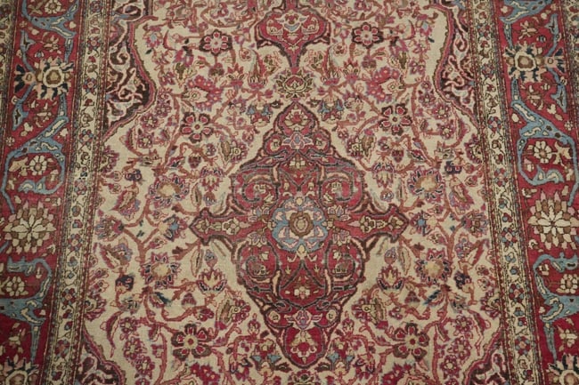 Pre-1900 Antique Isfahan Ahmad Wool Persian Rug 5x7 - 8