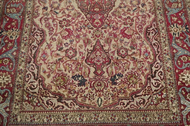 Pre-1900 Antique Isfahan Ahmad Wool Persian Rug 5x7 - 9