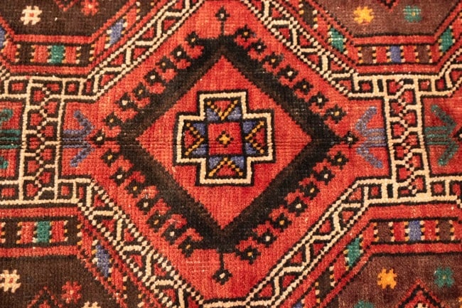 Vintage Red Tribal 5X10 Shiraz Lori Persian Rug - 10