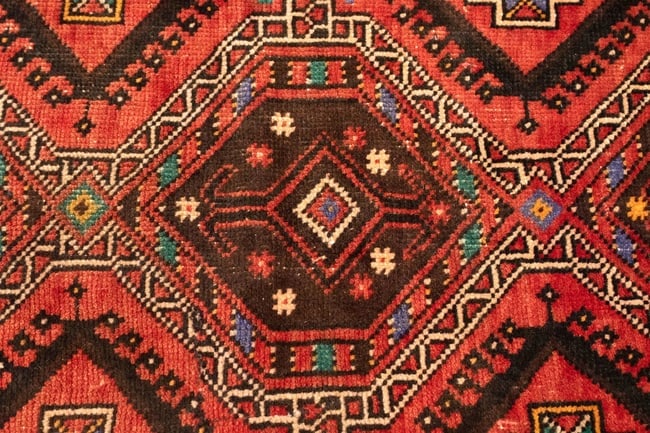 Vintage Red Tribal 5X10 Shiraz Lori Persian Rug - 11