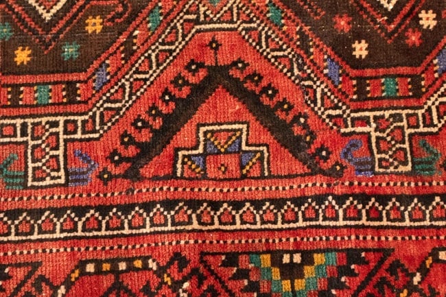 Vintage Red Tribal 5X10 Shiraz Lori Persian Rug - 12