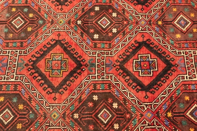 Vintage Red Tribal 5X10 Shiraz Lori Persian Rug - 8
