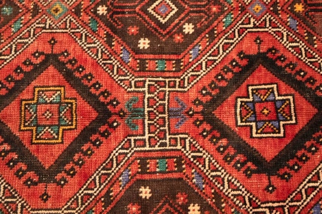 Vintage Red Tribal 5X10 Shiraz Lori Persian Rug - 9