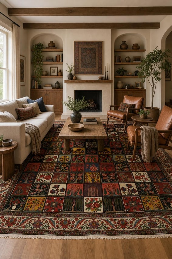 MASTERPIECE Pre-1900 Antique Bakhtiari Persian Wool Area Rug 10x12 - 2