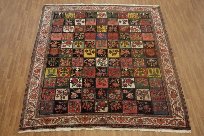 MASTERPIECE Pre-1900 Antique Bakhtiari Persian Wool Area Rug 10x12 - 5