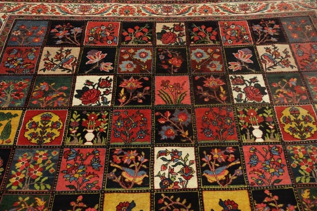 MASTERPIECE Pre-1900 Antique Bakhtiari Persian Wool Area Rug 10x12 - 7